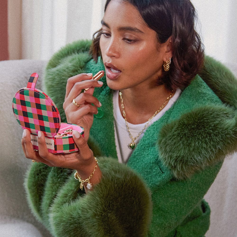 Daisy Shrimps Compact Pink Jewellery Case - Image 7