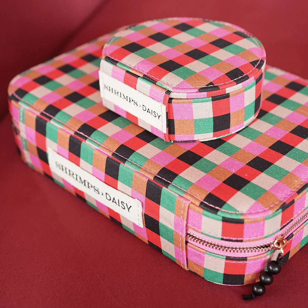 Daisy Shrimps Large Pink Jewellery Case - Image 7