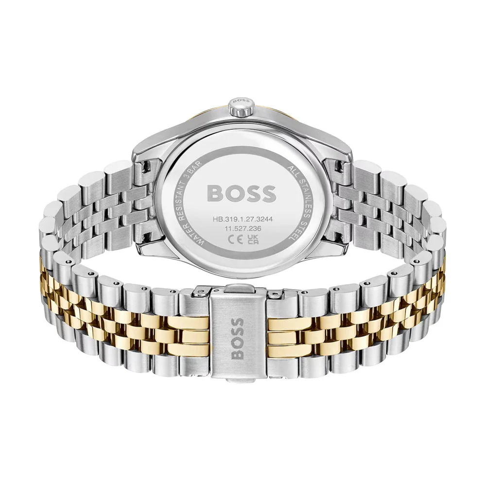 Boss Gold and Silver White Graceful Round Ladies Watch - Image 4