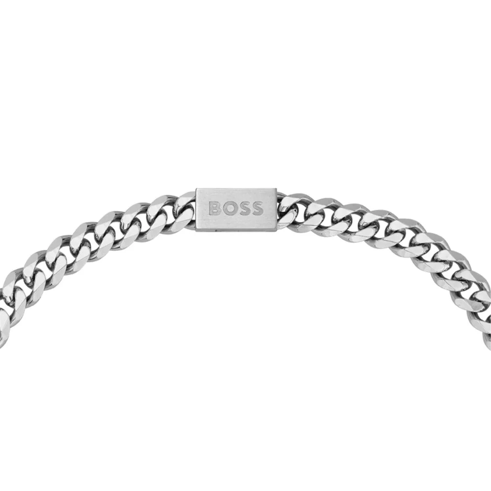 Boss Silver Chain Mens Link Necklace - Image 4