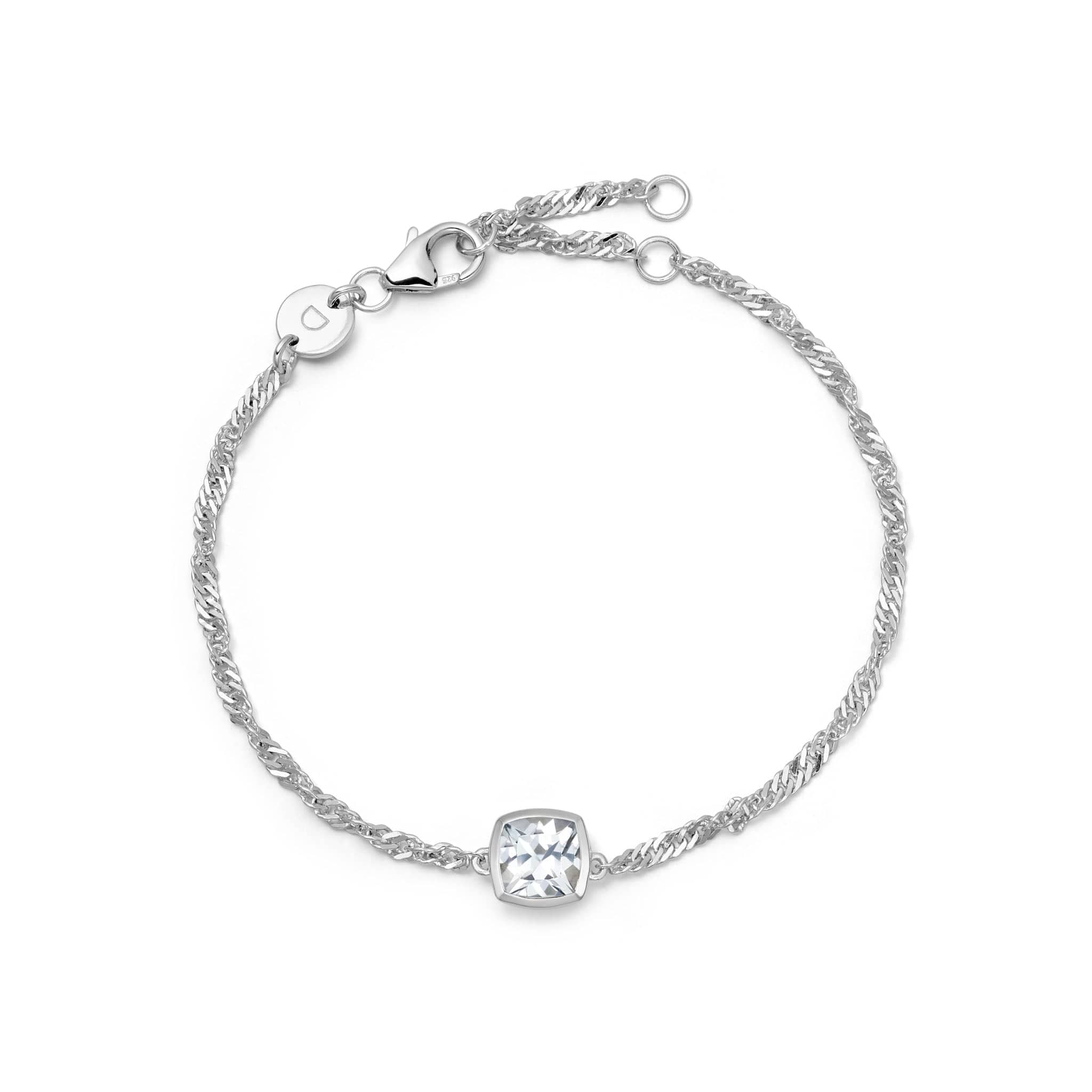 Daisy London Sterling Silver Birthstone Charm Bracelet - Image 21