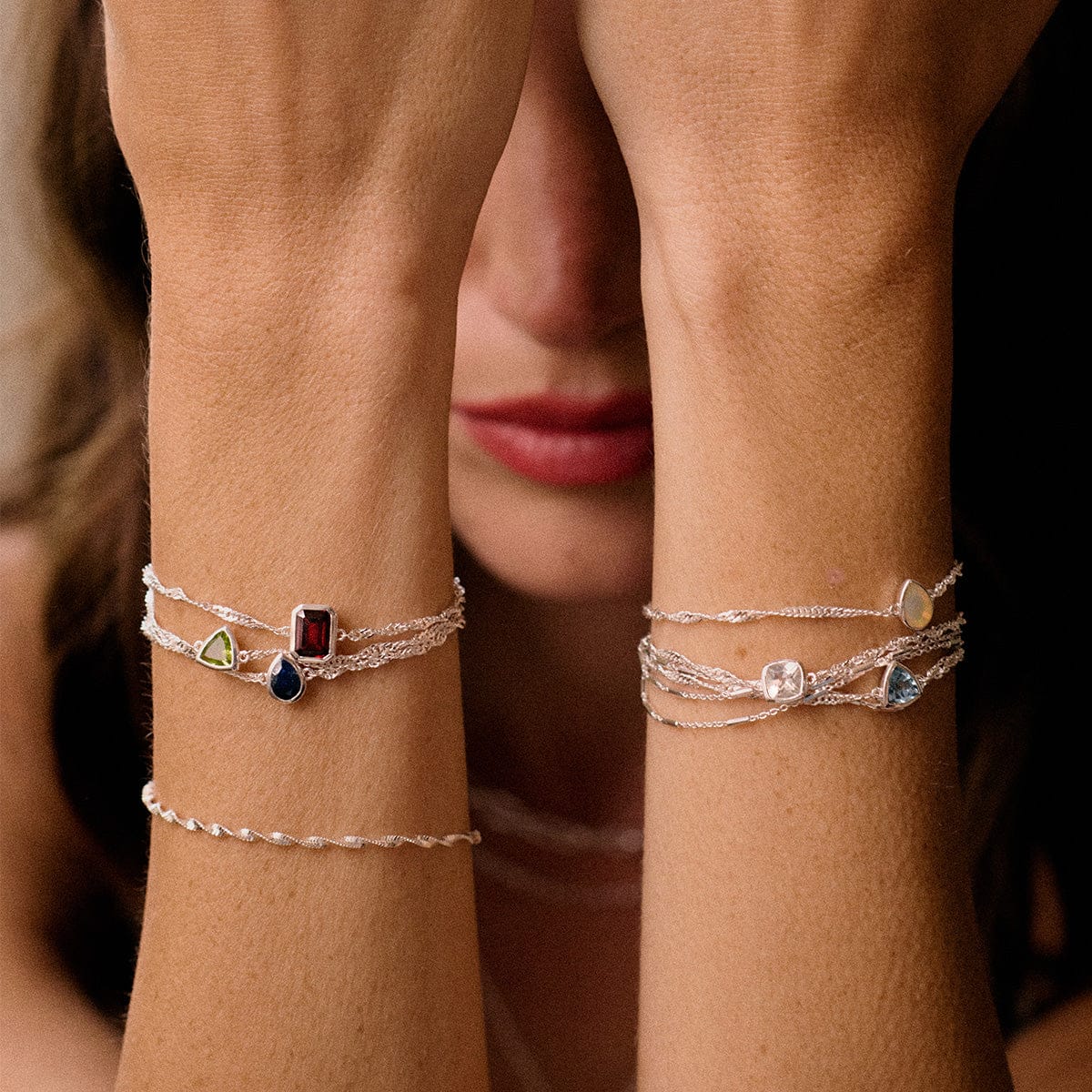 Daisy London Sterling Silver Birthstone Charm Bracelet - Image 22