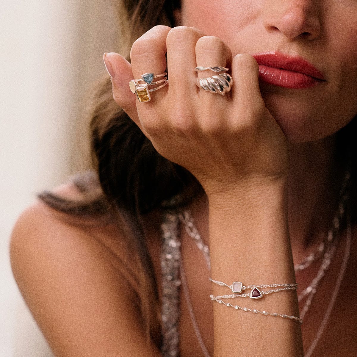 Daisy London Sterling Silver Birthstone Charm Bracelet - Image 30