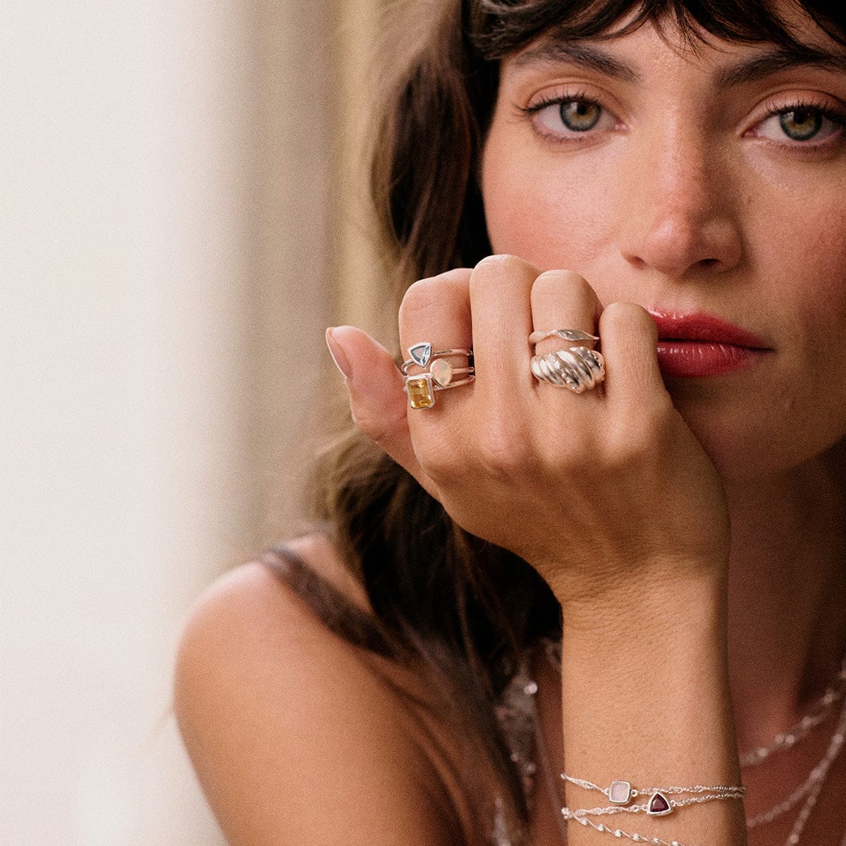 Daisy London Sterling Silver Birthstone Charm Bracelet - Image 32