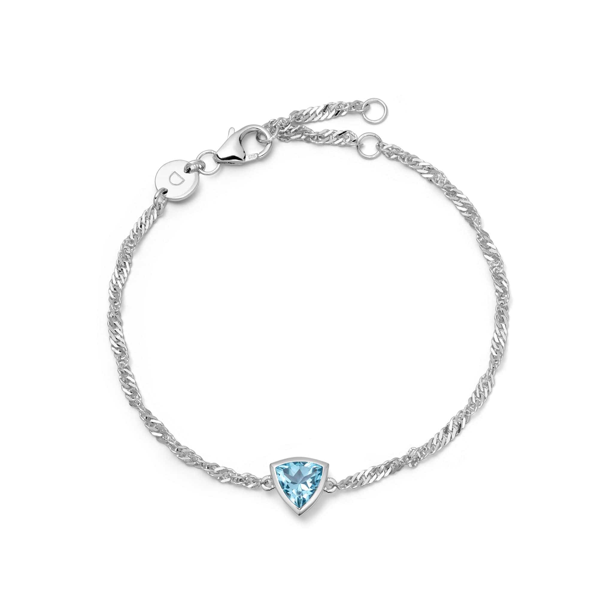 Daisy London Sterling Silver Birthstone Charm Bracelet - Image 5