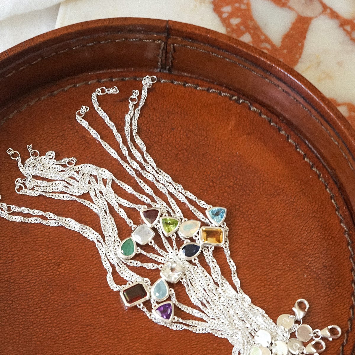 Daisy London Sterling Silver Birthstone Charm Bracelet - Image 7